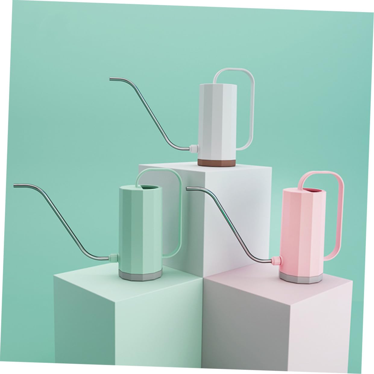 POPETPOP 2pezzi Annaffiatoio s Shape Con Beccuccio Lungo Strumento Da Giardinaggio Plastica Verde Per Piante Da Ed Esterno Design Ergonomico e Resistente