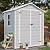Patiowell 6 x 4 FT Resin Outdoor Storage Shed with Floor, Plastic Outside Sheds with Window, Garden Tool Shed with Lockable Door for Patio Storage, Backyard, Light Gray