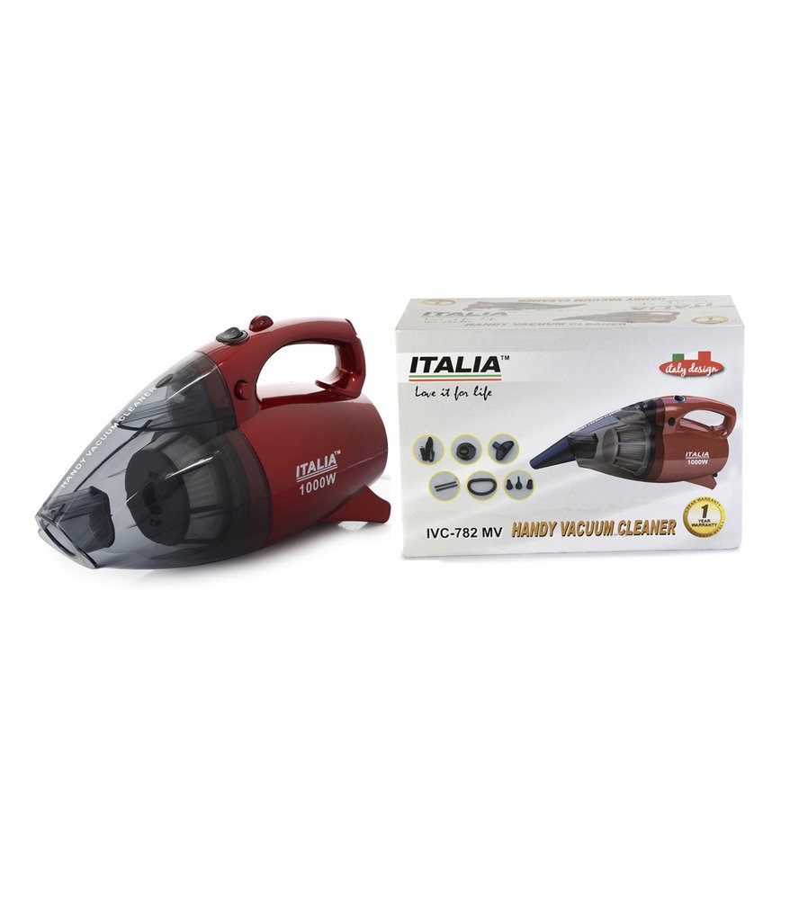 Italia IVC782Mv 1000 Watts Handheld Vacuum Cleaner (Red and Black