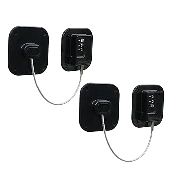 Baby Proofing Refrigerator Lock Combination, Easy Install No Tool Need Or Drill Cabinet Drawer Lock With Strong Sticky Adhesive Pad, No Key Needed Safety Lock For Toddler, Cat & Dog(1 Pack, White