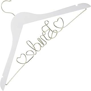 Garneck Bridal Hanger Wedding Hanger Nonslip s Wire s Bride Wedding Clothes Wood, Iron Dress Rack Bridegroom Clothing Bride for Dress