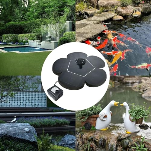Fontaine solaire pour bain d'oiseaux avec jets ajustables - 5