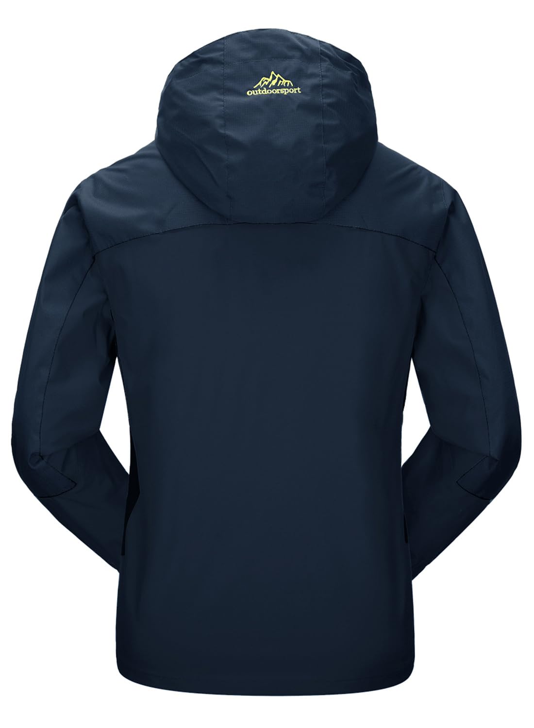YSENTO Herren Regenjacke wasserdichte Outdoor Atmungsaktive Wandern Funktionelle Softshell Winddichte Regenjacke mit Abnehmbarer Kapuze