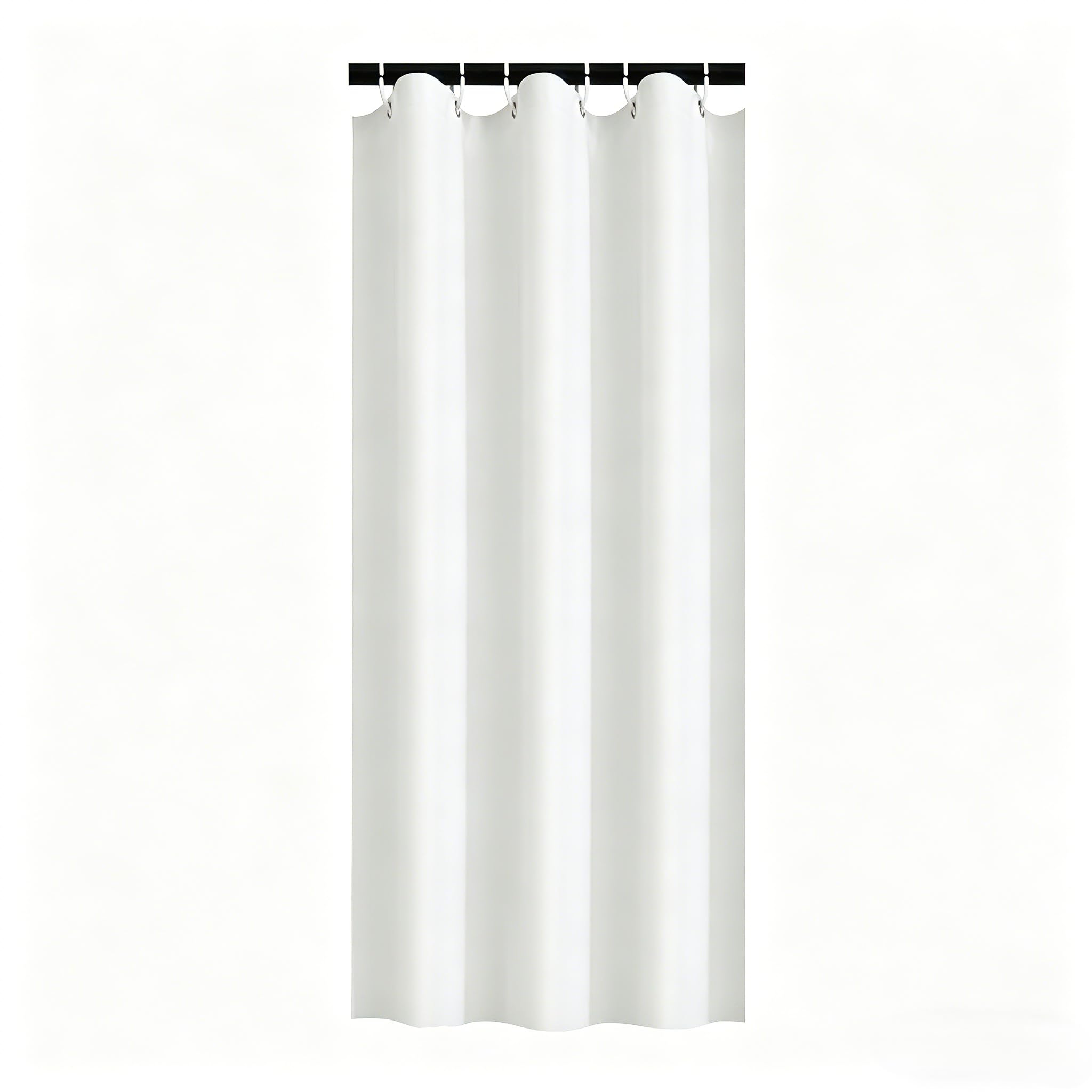 Rideau de douche blanc 81,3 x 183,9 cm étanche et lesté durable