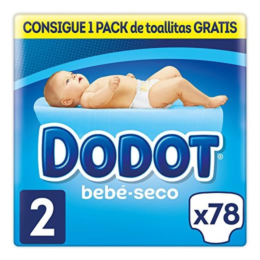 Dodot Bebé-Seco Pañales Talla 2, 78 Pañales, El Unico Con Canales De Aire, 4 A 8 Kg