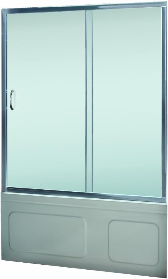 DreamLine SHDR-1060586-01 Frameless Sliding Tub Door 56 to 60 by 58 Clear 1/4 Glass Door Chrome Finish