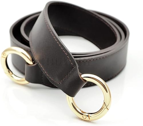 CRAFTMEMORE 41 "bolso manija reemplazo cuero genuino bolso correa para hombro bolso bolso maletín GL019, Correa marrón oscuro