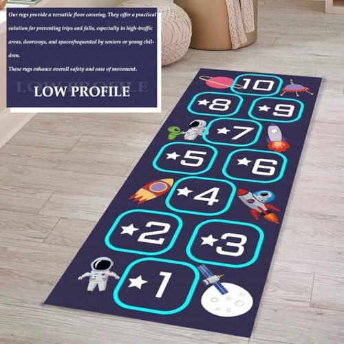 Tapis de marelle pour enfants, tapis de salle de jeux éducatif avec dos antidérapant, parfait pour la chambre à coucher, la crèche et la salle de jeux