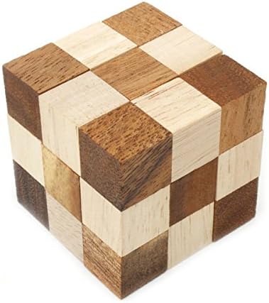 Snake Cube Puzzle Wooden Brain Teaser Puzzles Games