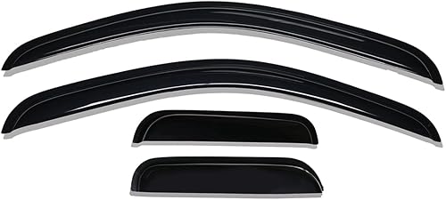 Lightronic Extra Durable Outside-Mount Auto Vent Window Visor, Fits 1995-2004 Toyota Tacoma XtraCab (2-Door Extended Cab) Pickup, UV Protection Rain