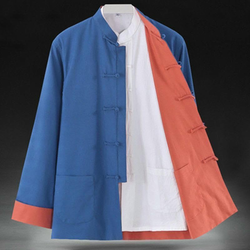 Vêtement zen style chinois femme en coton lin réversible contre le stress et l'inconfort - 4
