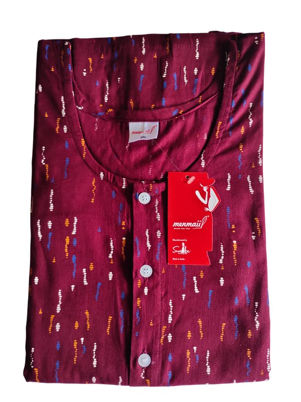 Image of MENMAII Women's [L-4XL] Full Open /Front Buttoned [a Kind of Adaptive Clothing] Multipurpose Nighty for Maternity /Pregnancy /Elderly /Patient /Feeding /Hospital Purpose Nighty Calf Length