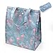 RonFin Lunchpaket Kühltasche Faltbar, 11L Isolierte Lunchtasche Lunchboxen für Frauen Faltbarer wasserdichter Lunch Organizer für Damen Männer Mädchen Picknicktasche(Blauer Flamingo)