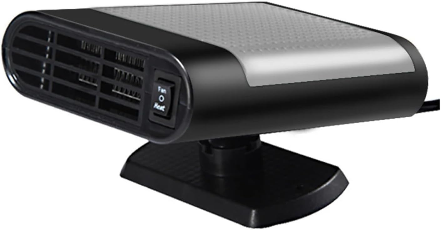 Calefactor Eléctrico Portátil para Auto 12V/24V 1200W con Ventilador y Rotación 360°