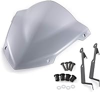 Vista 8 de Evomosa Parasol deportivo para parabrisas de motocicleta, compatible con MT-07 MT07 FZ07 2014 2015 2016 2017 14-17 (humo)