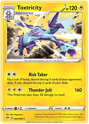 Amazon.com: Toxtricity - 063/189 - Holo Rare : Toys & Games