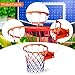 KiBcsLic Basketball Hoop Easy Installation Basketball Hoop with Net and Screws for Outdoor, Adults Diameter 45cm