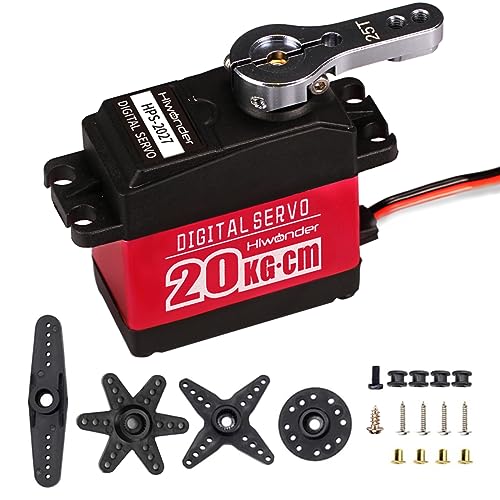 LewanSoul 20KG RC Servo High Torque Servo Motors, Waterproof Full Metal Gear Steering Servo for 1/6...