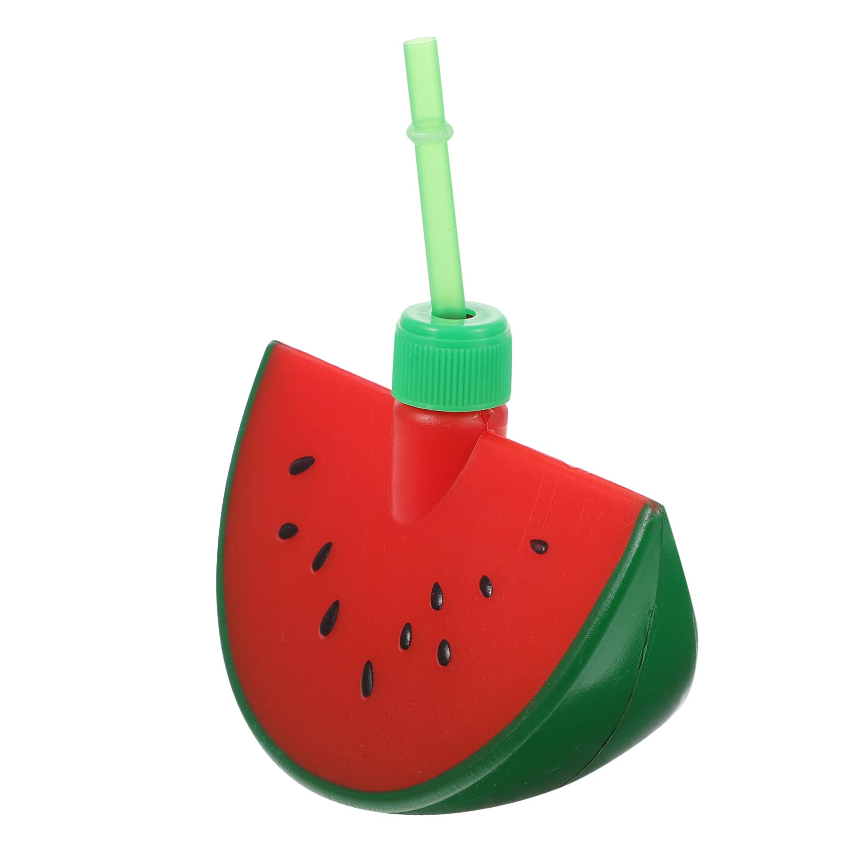 Watermelon Cup with Straw Creative Summer Party Juice Cup Fun Fruit Shaped Drinkware for Beach Bbq Hawaiian Celebrations