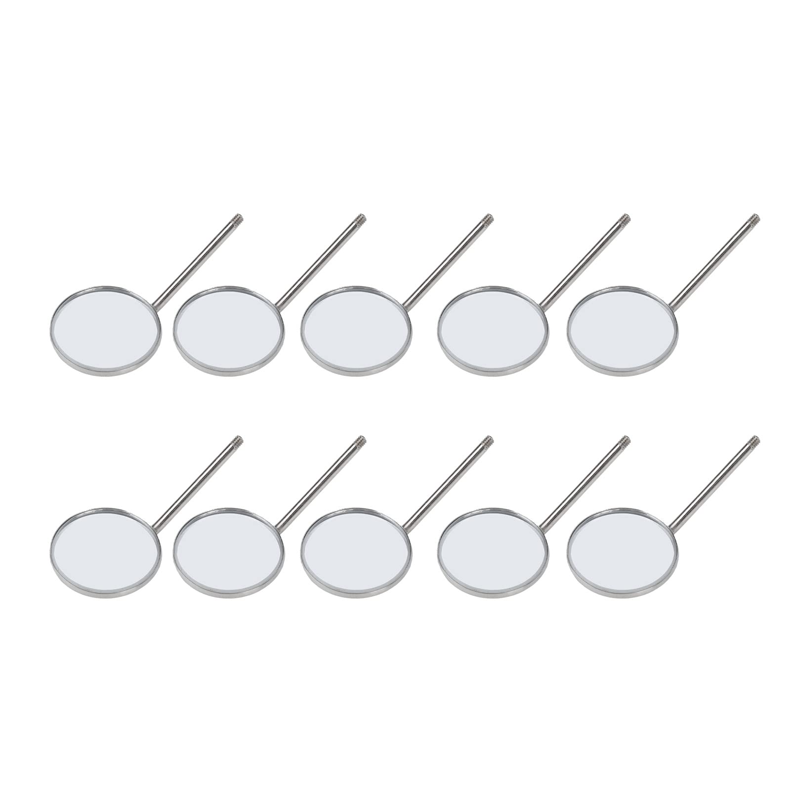 Juego de 10 Espejos Dentales de Acero Inoxidable Tipo 5, Espejo de Dentista de Vista Clara
