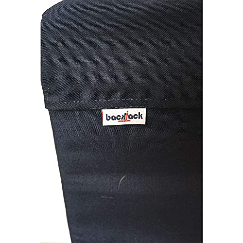 Image of Original BackJack-Made in THE USA- Black Cotton Fabric Lightweight Floor Seating Chair for Gaming, Families, Parents, Daycare, Back Support, Reading, Yoga, Meditation, Dorm, School