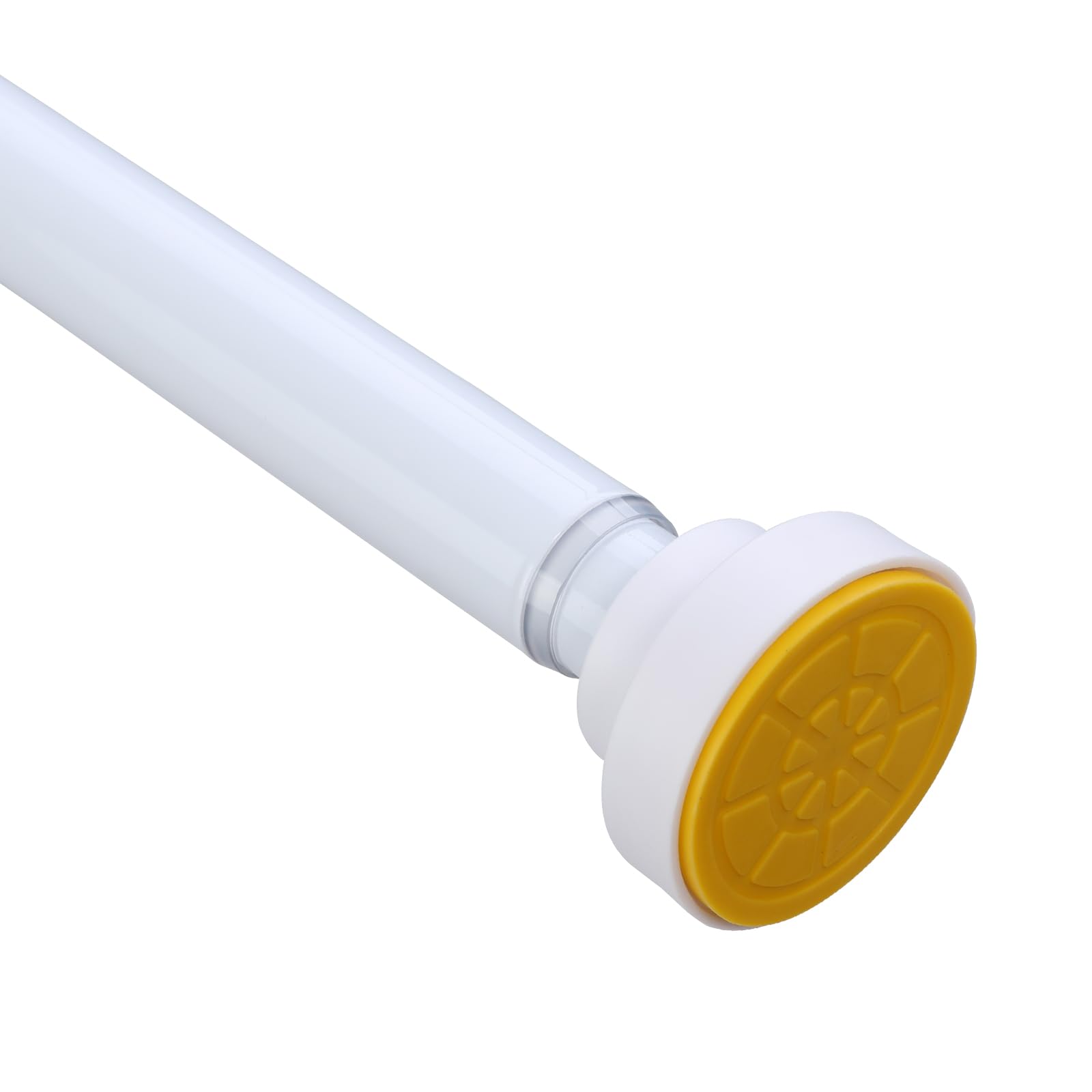 Thestoa Shower Curtain Rod Adjustable 43-78 inch, 1"Diameter Spring Tension Curtain Rod No Drill, Anti-Rust Non-Slip Shower Rod, White Shower Curtain Rod for Bathroom Tension