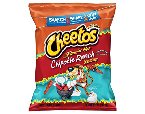 Cheetos Flamin' Hot Chipotle Ranch Crunchy Cheese Flavored Snacks 8.5oz (1)