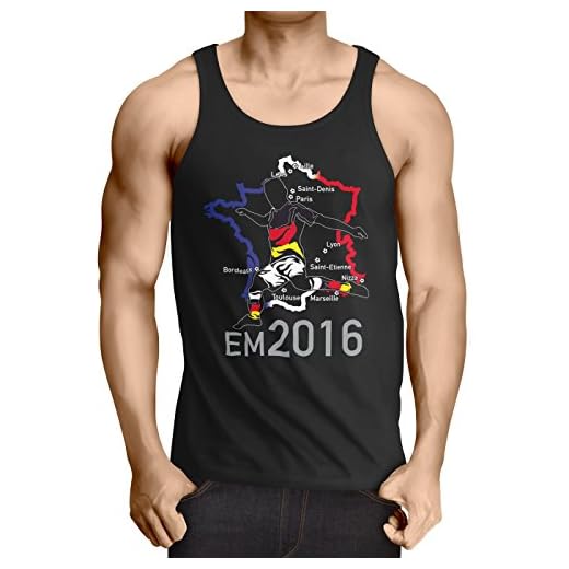 style3 EM 2016 Tyskland fan män tank top Frankrike alla spelplatser