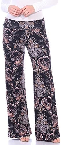 Popana Womens Casual Print Palazzo Pants Plus Size Made in USA 3X ST48 Paisley