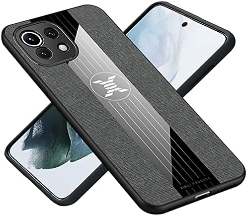 ALAMO Funda Adecuado para Xiaomi MI 11 Lite (4G / 5G / 5G NE Edition), Premium Carcasa Estuche de TPU Silicona + Paño - Gris