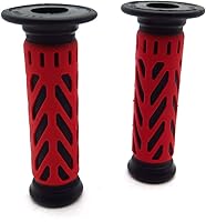Vista 5 de HTTMT- (7/8" BOTH SIDE) Universal ATVs & PWC Rubber Comfort Grips- [Red] Compatible with 7/8" BOTH SIDE Motorcycle Hand Grips