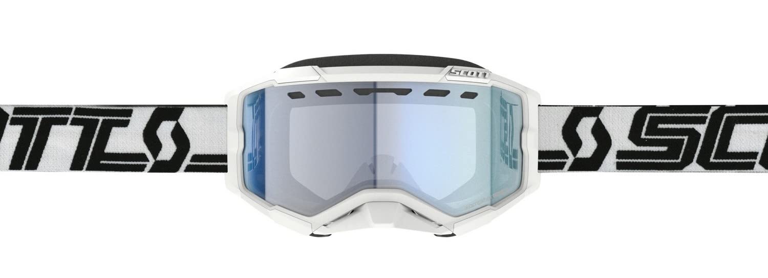 SCOTT Fury Adult Snowmobile Goggles - White/Black/Blue/One Size
