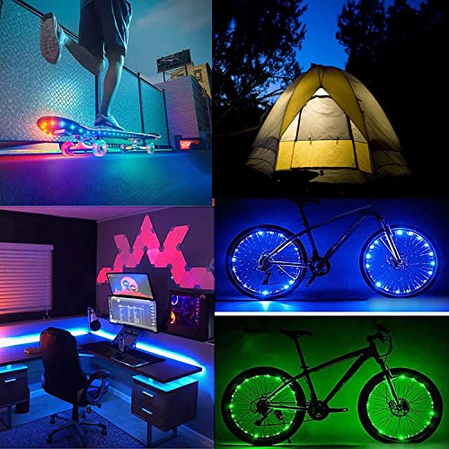 Cinta LED RGB a batería 9M con control remoto miniatura 6