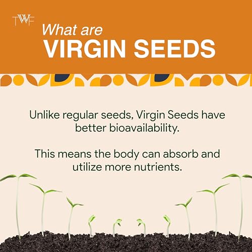 Image of TWF Virgin Muskmelon Seeds | 200 gm | AAA Grade Seeds for Eating | 100% Natural | Kharbooja Magaj | Peeled | Gluten Free | Perfect for Snacking & Cooking | Resealable Pack | Diet Snack | Unroasted | Unsalted | Highest Natural Potency