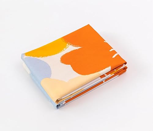 Miniatura 6 de SUSYBAO Juego de 2 fundas de almohada 100% algodón tamaño Queen con estampado de flores naranjas, cierre de sobre, fundas de almohada botánicas