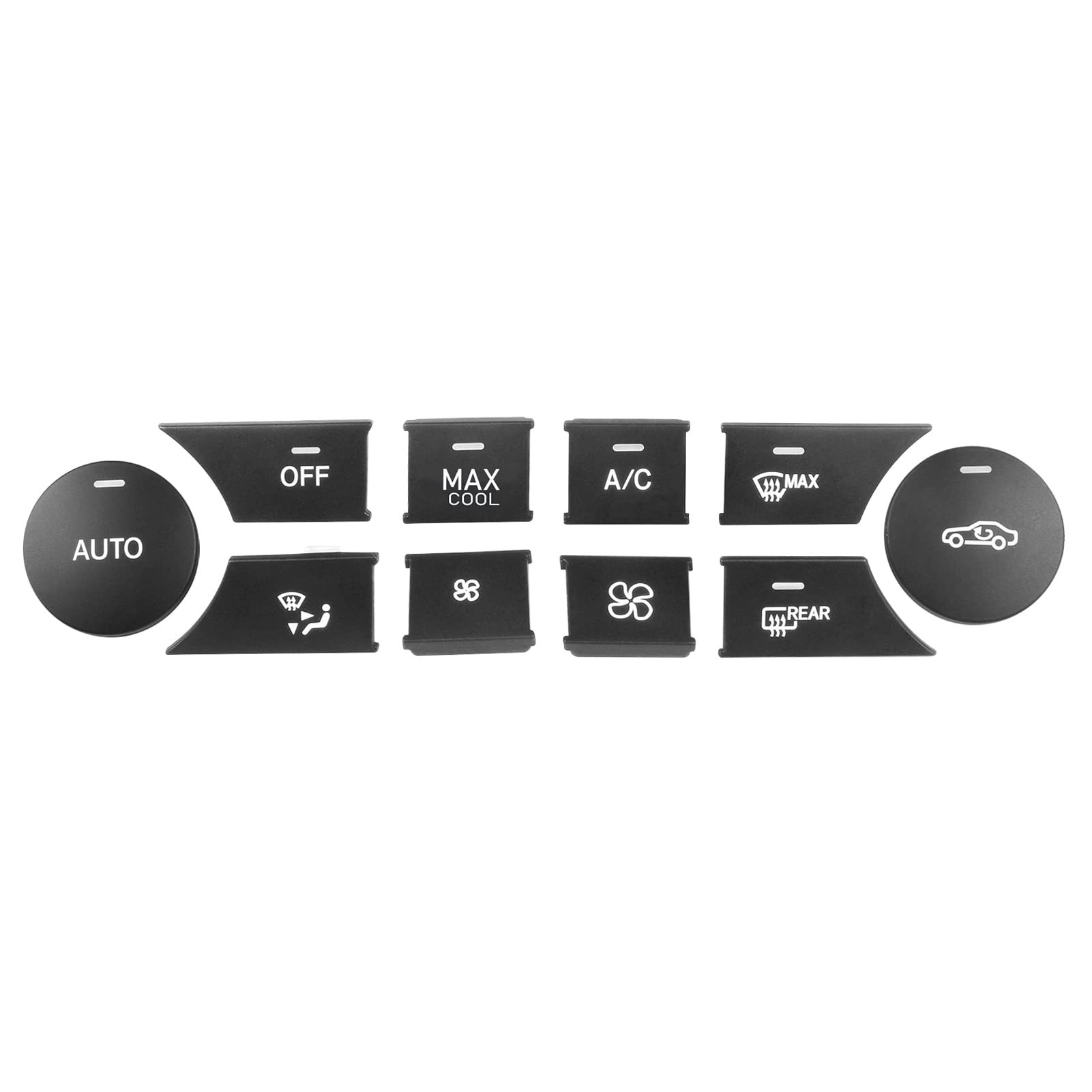 Jaronx Compatible with Mercedes Benz Climate Control Buttons, C-Class W204 GLK X204 Air Conditionin Heater AC Button Fan Replacement for C-Class 2008-2010,GLK 2008-2012 (10PCS)