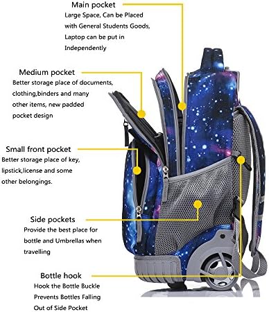 tilami rolling backpack galaxy