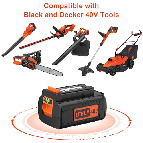 EDRF 40V MAX 2.0Ah Lithium Battery Replacement for Black and Decker 40V Battery, Compatible with All 40V MAX Black+Decker Power Tools - Image 6
