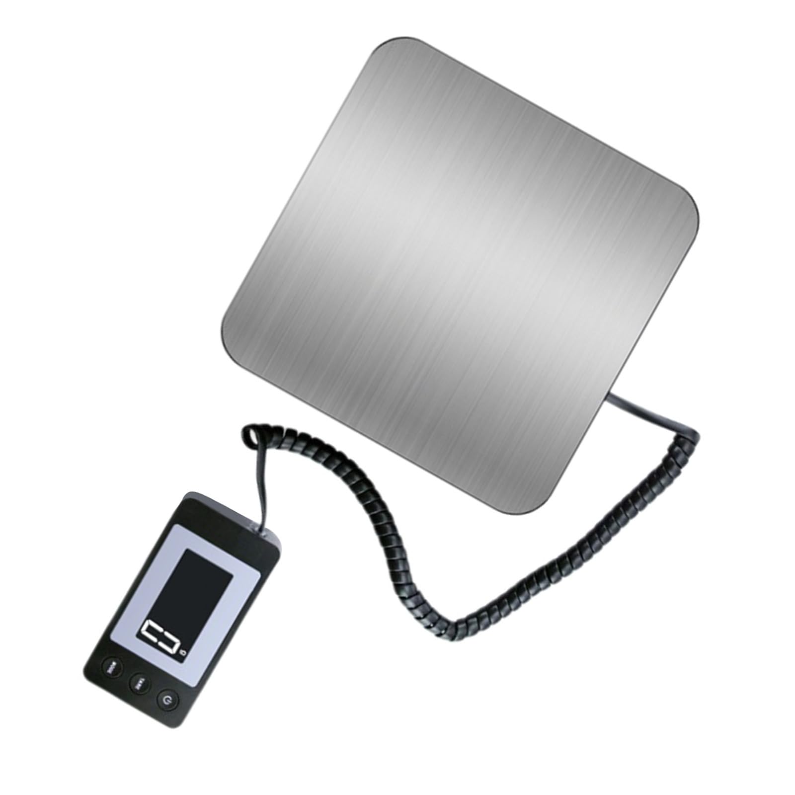 Adorainbow Balance Électronique Portable 50kg pour Colis Affichage Lcd, Acier Inoxydable et Plastique, Fonction Verrouillage du Poids, pour Bureau et Voyage