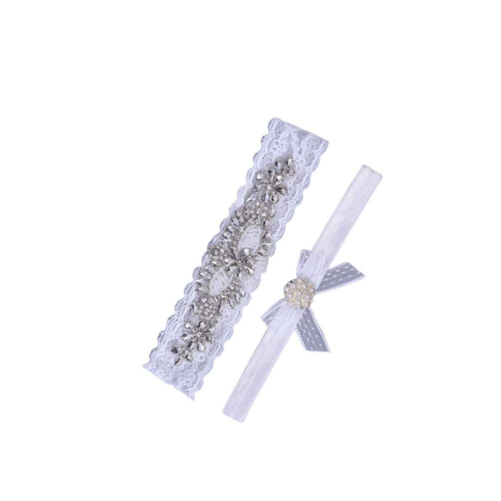 Pas 2 szt. Ślubne ślubne ozdoby do pończoch na nogę perła Rhinestone koronkowa panna młoda ozdoba na nogę pasy do pończoch dla dziewczynek kobiet Ladies