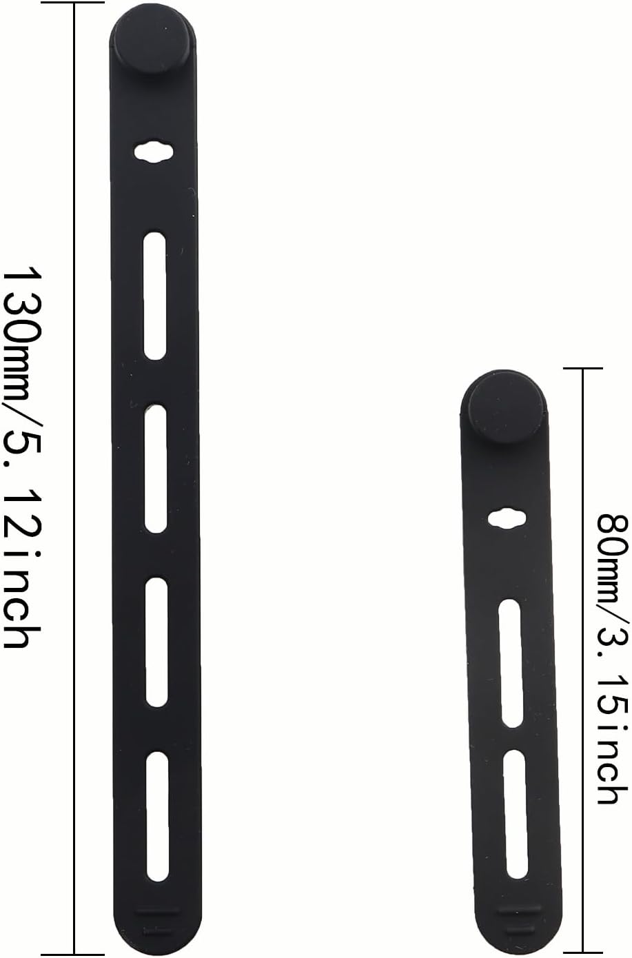 20PCS Silicone Fishing Rod Strap Specialised Fishing Tie Down Belt Lightweight Durable Reusable Rubber Bands 80-130mm Kayak Paddle Accessories Black image 2