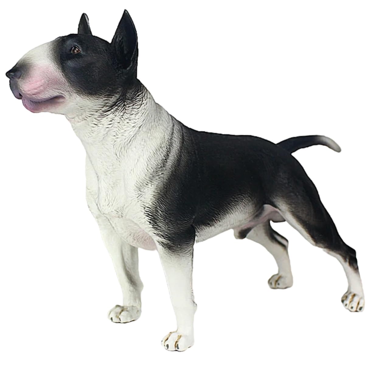 Yardwe Simulation Bull Terrier Animal Model Bull Terrier Statues Standing Dog Model Mini Puppy Figures Bull Terrier Dog Ornament Dog Statue Dog Figures Car Toddler Plastic Accessories