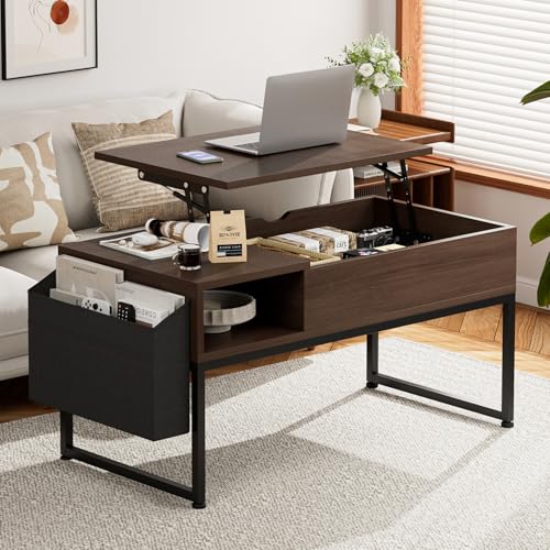 IKIFLY ローテーブル 昇降式 コーヒーテーブル 木製リフティング