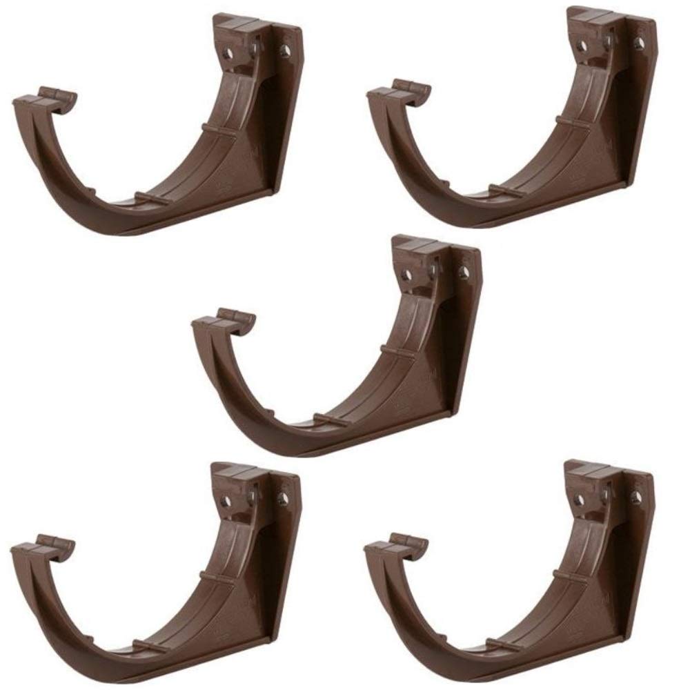 Brown Round Gutter - Fascia Brackets x 5 - Gutter Accessories
