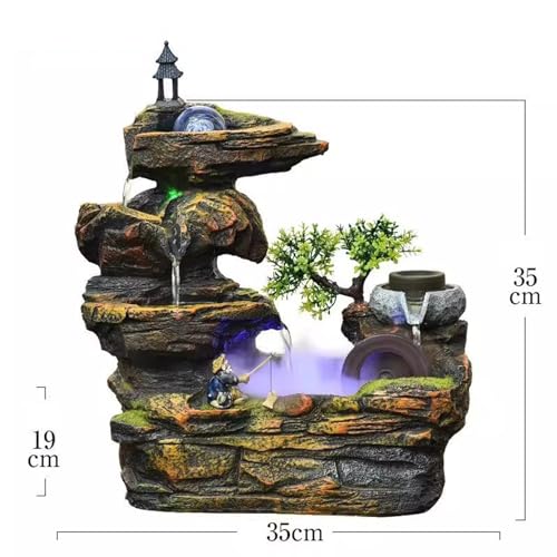 Cascada interior rocalla con niebla decorativa para un salon relajante 3