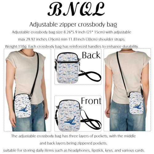 Whale Crossbody Bag Whale Gifts for Whale Lovers Having a Whale Of A Time Ocean Animals Gift Whale Cell Phone Crossbody Purse4