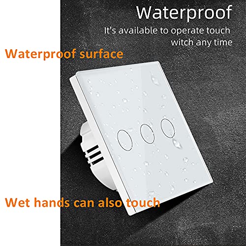 Interruptor de luz táctil con panel de vidrio multicolor idóneo para reformas del hogar 3