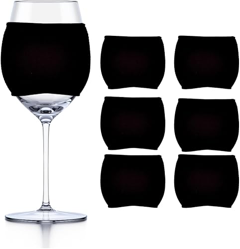 TahoeBay Fundas aislantes de neopreno en blanco (paquete de 6) para sublimación, tinta infusible, identificación de bebidas de vinilo de
