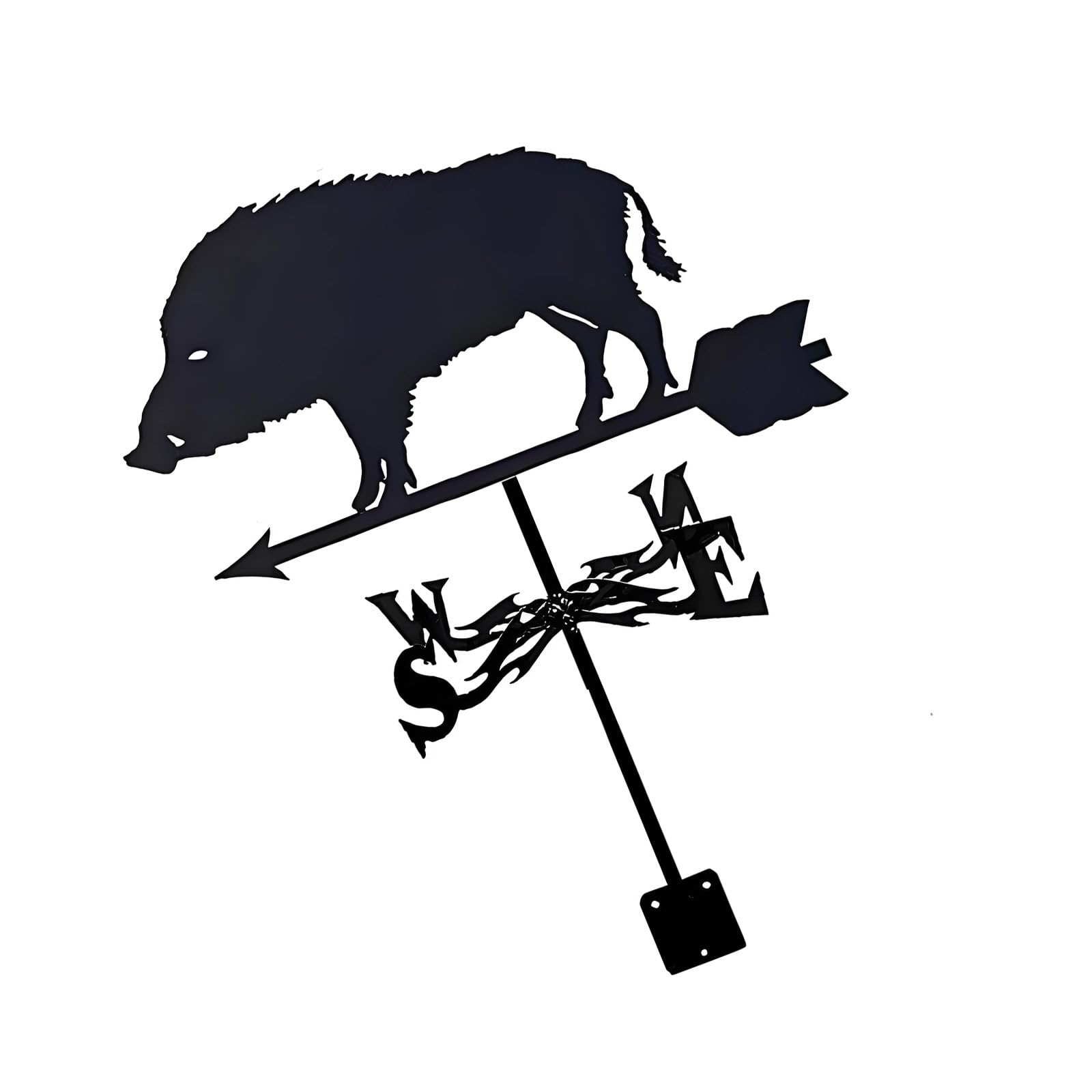 Girouette cochon antirouille en acier inoxydable pour espaces verts