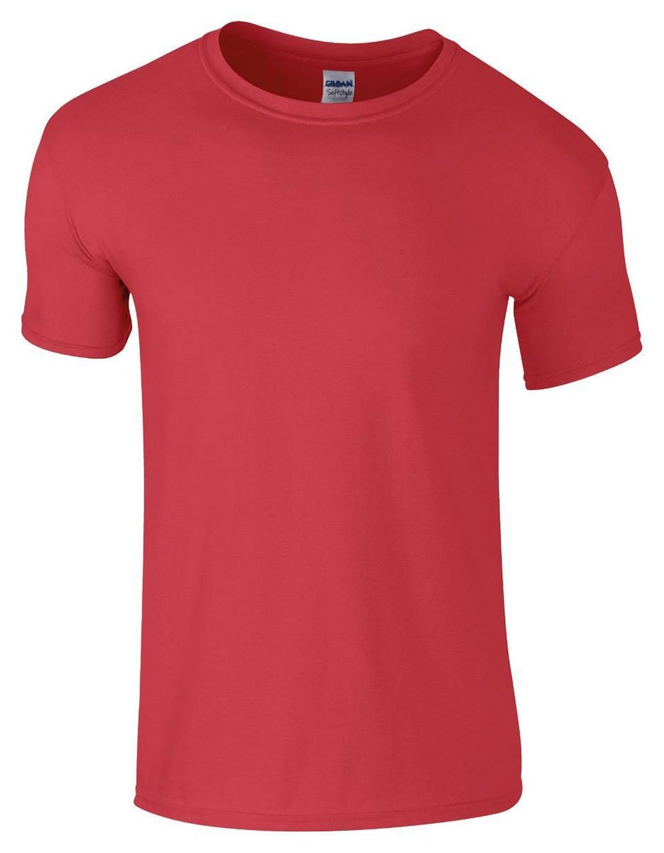 Gildan (L, Antique Cherry ) Mens Short Sleeve Soft-Style T-Shirt Red